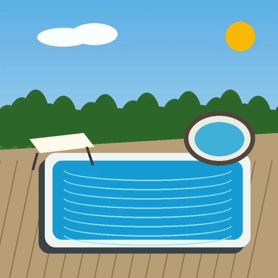 Illustration d’un projet de piscine avec terrasse aménagée